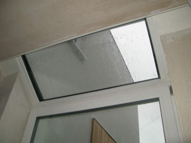 manchester window internal view with rain
