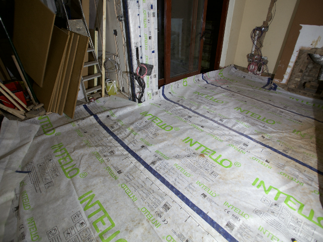 rear room intello installed with airtightness tape