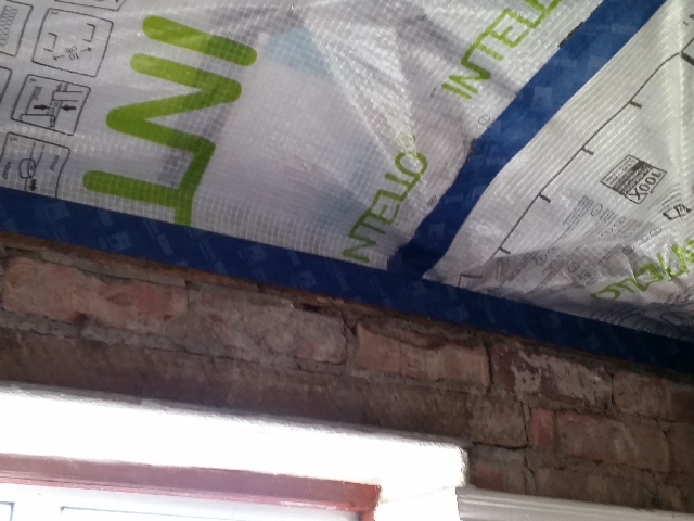 upper ceiling membrane and tape