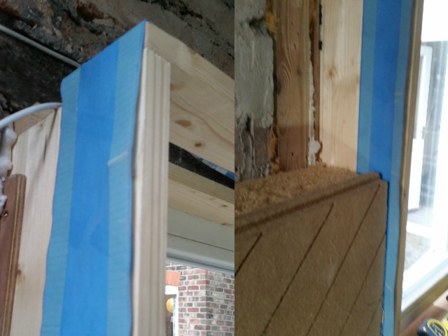 airtightness tape to internal windows