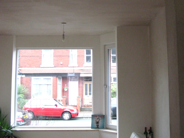 front room post plastering