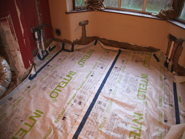 intello membrane over toechnopor flooring